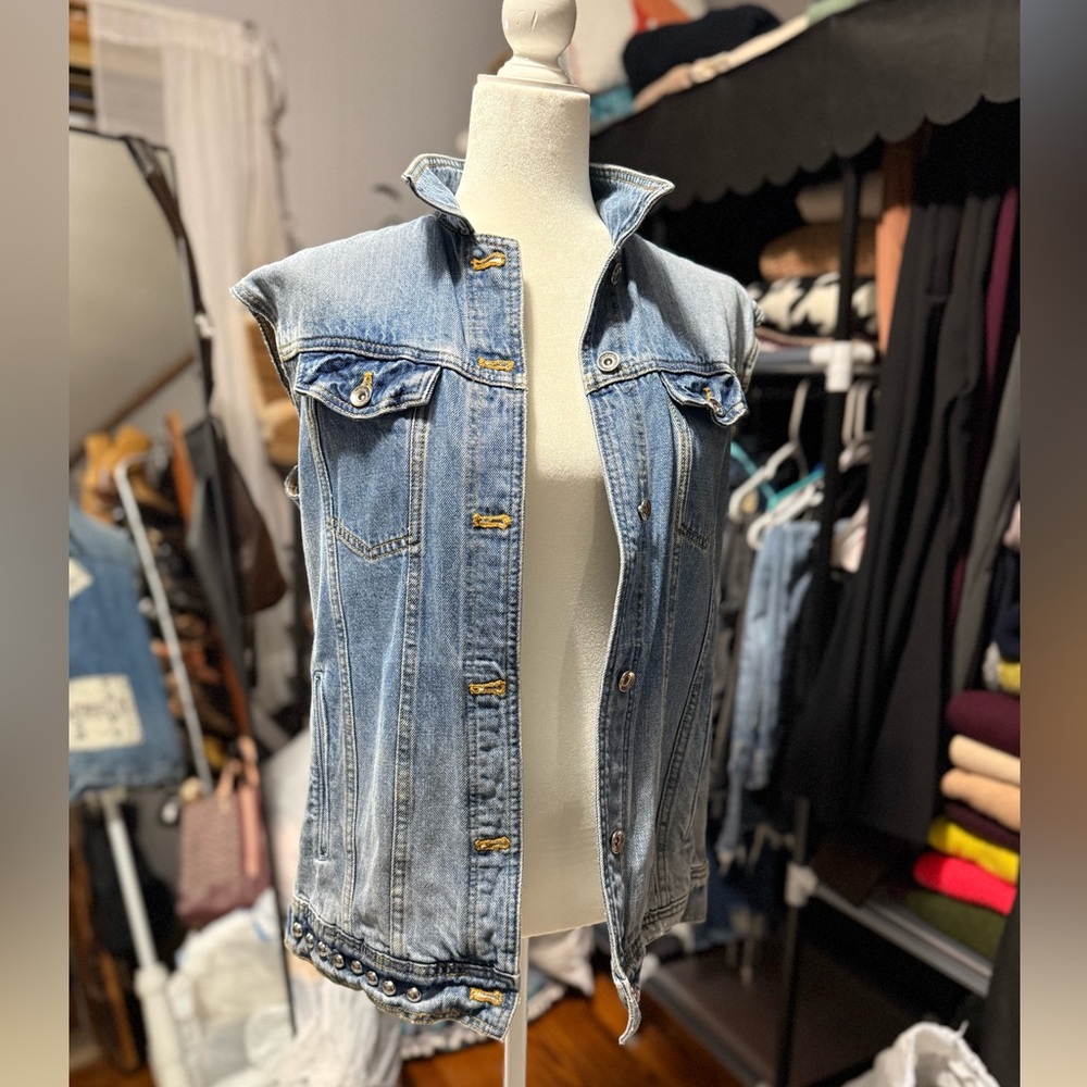 Oversized Zara Denim Vest